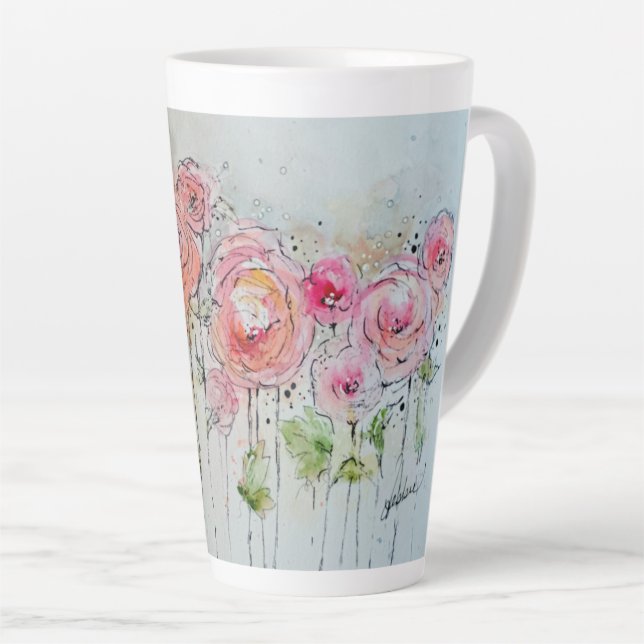 Farm Girl Artistry Blossom Latte Mug (Right Angle)