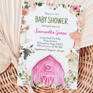 Farm Girl Baby Shower Invitation