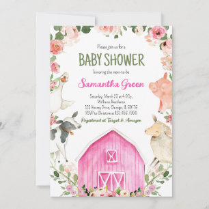 Farm Girl Baby Shower Invitation