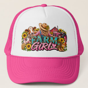 Farm Girl Country Western Farmhouse Trucker Hat