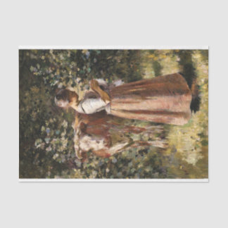 Farm Girl With Cow Romantic Farmhouse Scene Tissue Paper