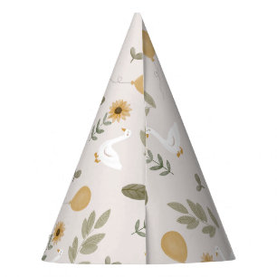 Farm Goose Sunflower Yellow Balloon Party Hat