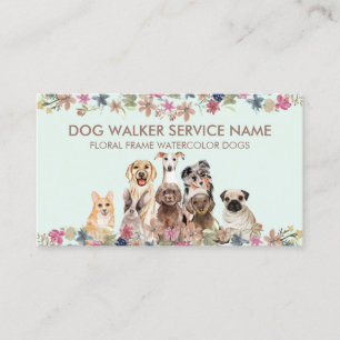 Farm Greyhound Poodle Aussie Pug Corgi Dogs Business Card