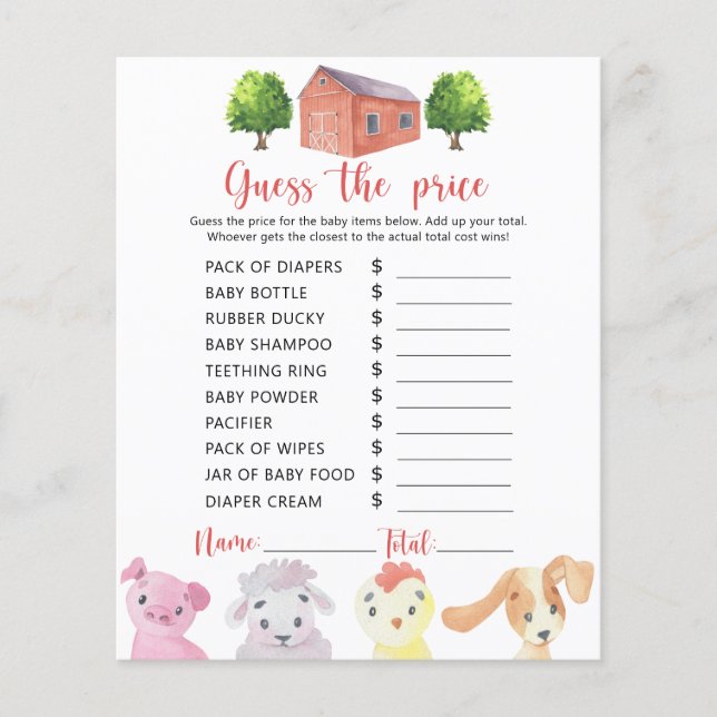 Farm - Guess the price! Game (Front)