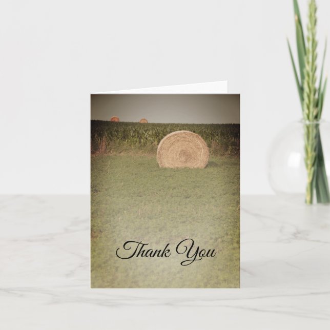 Farm Hay Bales Country Thank You (Front)