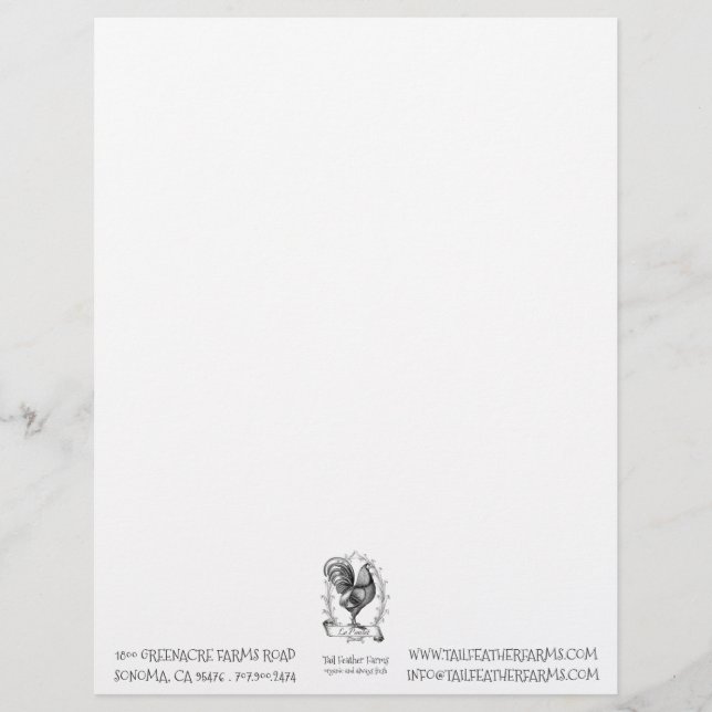 Farm Hen Business Letterhead (Front)