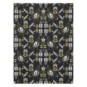 Farm Hen Folk Art Print Tablecloth
