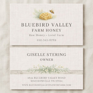 Farm Honey Shabby Chic Linen Country Business Card
