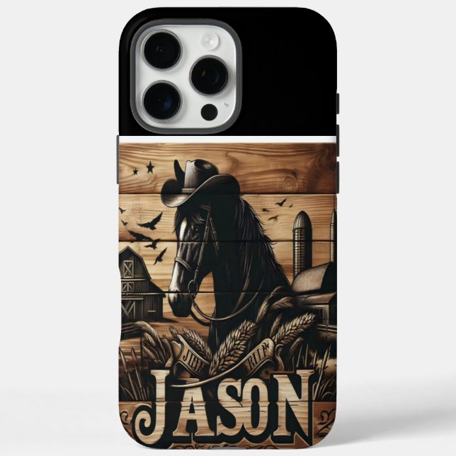 Farm Horse With A Cowboy Hat Case-Mate iPhone Case (Back)