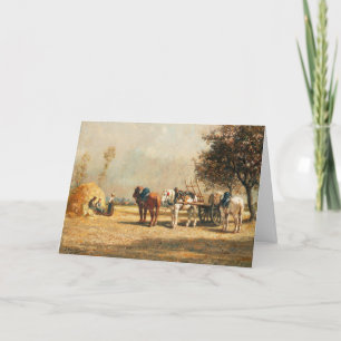 Farm Horses Birthday Card