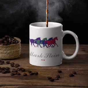 farm horses personalised coffee mug