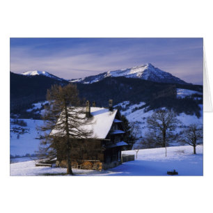 Farm house and Mount Rigi and Pilatus,