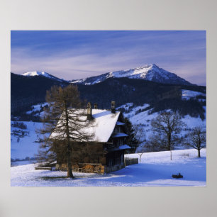 Farm house and Mount Rigi and Pilatus, Poster