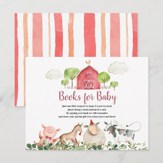 Farm House Animals Barnyard Books for Baby Postcard (Front/Back)