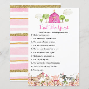 Farm House Animals Barnyard Find the Guest Game