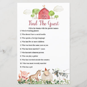 Farm House Animals Barnyard Find the Guest Game