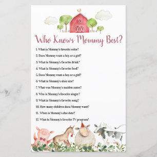 Farm House Animals Barnyard Who Knows Mummy Best