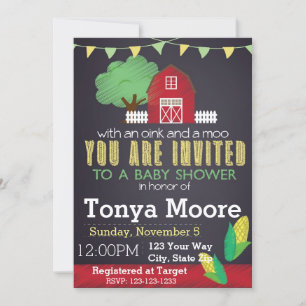 Farm House Baby Shower Invitation