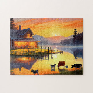 Farm House Bold and Beautiful Jigsaw Puzzle Intern