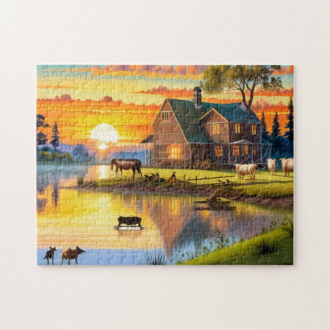 Farm House Easy Brain Art Puzzle Photo Puzzles Int (Horizontal)