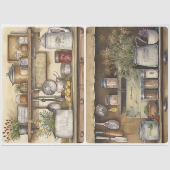 Farm House Kitchen  Tissue Paper (Front)