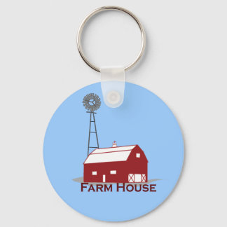 Farm-House-large Key Ring
