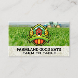 Farm House Logo   Grass   Tractor Business Card