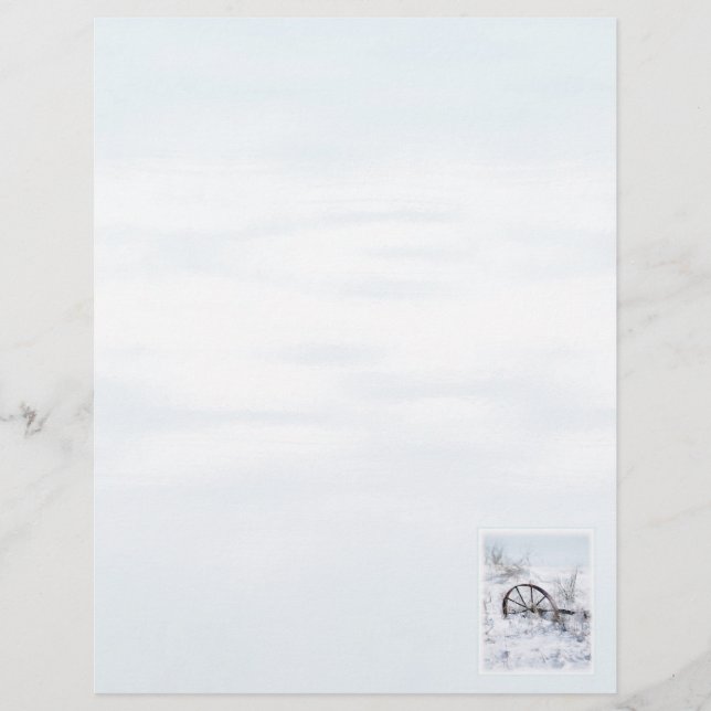 Farm Implement Winter Snow Scene Letterhead (Front)