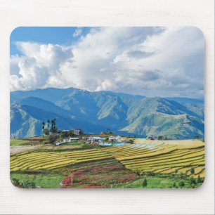 Farm in Bhutan eastern mountains - Himalaya Mouse Mat