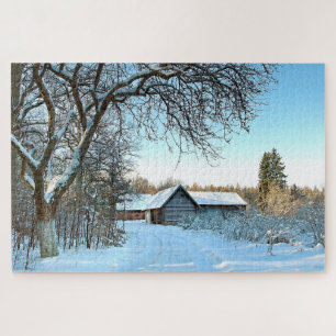 Farm in the Snow Jigsaw Puzzle