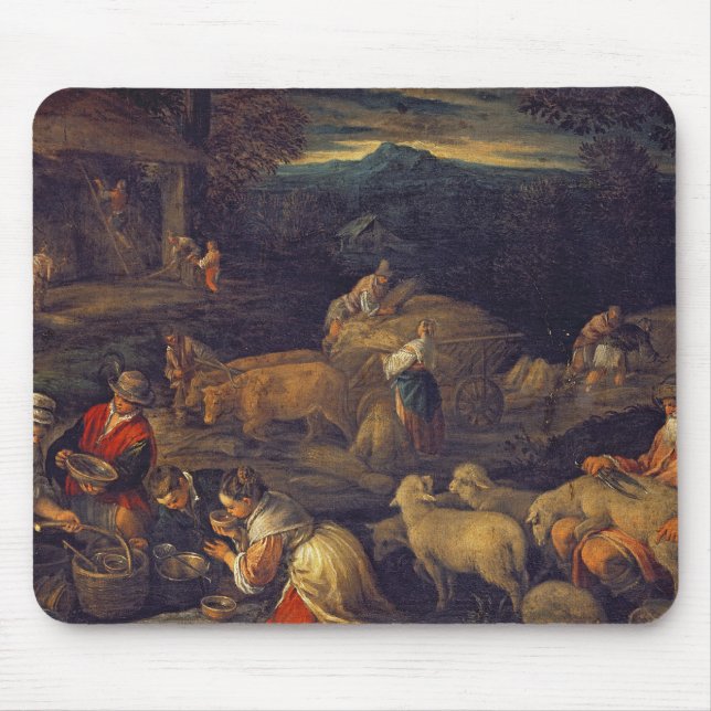 Farm Interior or Shearing Sheep Mouse Mat (Front)