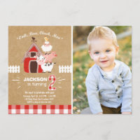 Farm Invitations Birthday Old McDonald Country