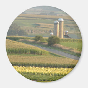 Farm Landscape in Platteville Wisconsin Magnet