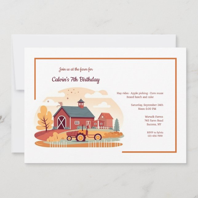 Farm Landscape Invitation (Front)