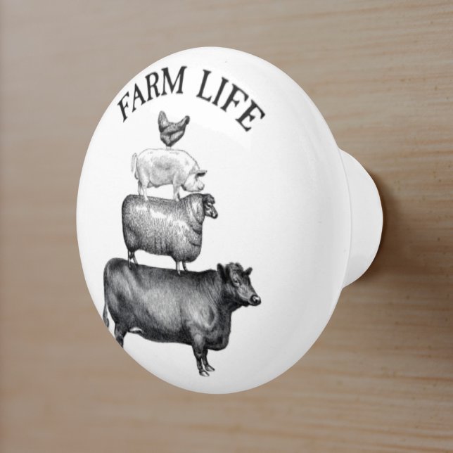 Farm Life Animals Ceramic Knob (Creator Uploaded)