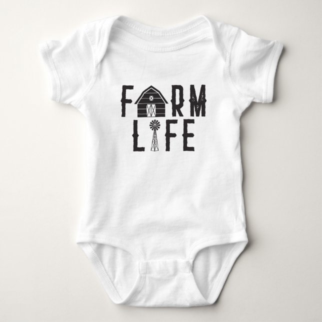 Farm Life Baby Bodysuit (Front)