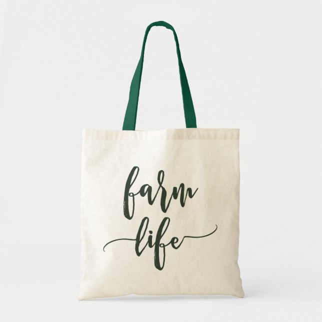 Farm Life Christmas Trees Tote Bag (Front)