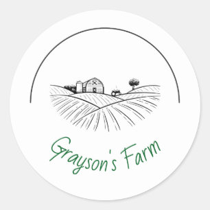 Farm Life  Classic Round Sticker