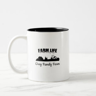Farm Life Country Life Customisable Two-Tone Coffee Mug