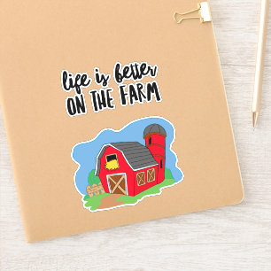 Farm Life Custom-Cut Vinyl Sticker