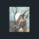 Farm Life-Grey Goat Canvas Print<br><div class="desc">Farm Life-Grey Goat by Jade Reynolds. Features a grey goat looking down,  done in a paintbrush stroke-like style.</div>