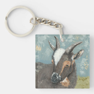 Farm Life-Grey Goat Key Ring