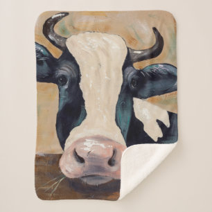 Farm Life - Gunther the Cow Sherpa Blanket