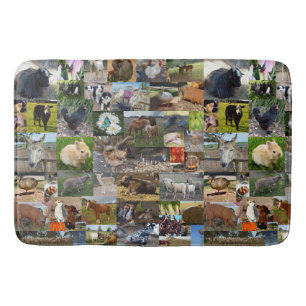Farm Life Photo Collage,   Bath Mat
