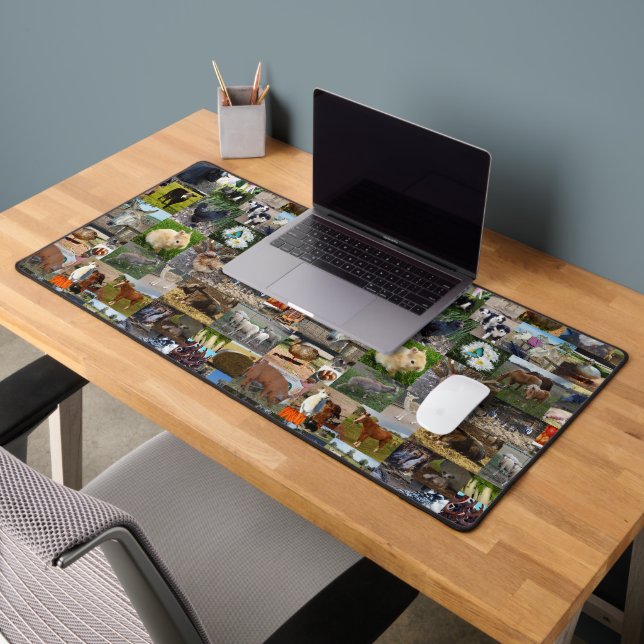 Farm Life Photo Collage, Desk Mat (Office 2)