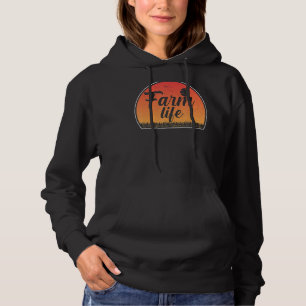 Farm Life Rancher Barnyard Harvest Farming Barn Ca Hoodie