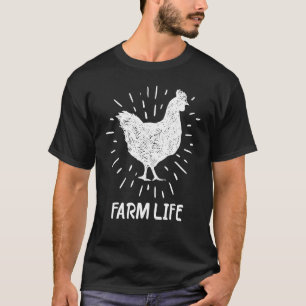 Farm Life Rooster For Chicken T-Shirt