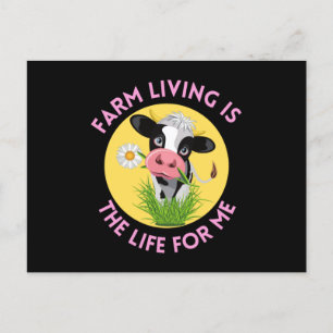 farm living is the life for me postcard