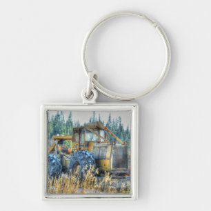 Farm Machinery, Tractor, Back-Hoe, Farm Vehicle Key Ring