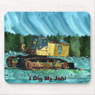 Farm Machinery, Tractor, Back-Hoe, Farm Vehicle Mouse Mat